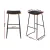 Artiss Set of 2 Bar Stools - PU Leather Padded Seat, 76cm Wooden & Metal Frame, Stylish Footrest, Anti-Slip Feet