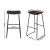 Artiss Set of 4 Bar Stools 76cm Faux Leather Padded Seat, Solid Timber Base, Metal Frame, Wooden & Black