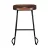 Artiss Bar Stools Pinewood Tractor Seat 65cm Black Legs Vintage Industrial Design Retro Style Pair 1-Year Warranty