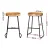 Artiss 4x Tractor Bar Stools 65cm - Vintage Elm Seat & Heavy Metallic Finish, Industrial Design, Retro Style, Black Legs