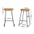 Artiss 4x Bar Stools 75cm Tractor Seat - Vintage Industrial Design, Heavy Metallic Finish, Pine Wood, Black Legs