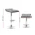 Artiss 4x Bar Stools Grey Linen Padded Gas Lift Chrome Base 360° Swivel Adjustable Height 68-81cm Steel