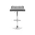 Artiss 4x Bar Stools Grey Linen Padded Gas Lift Chrome Base 360° Swivel Adjustable Height 68-81cm Steel