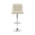 Artiss 2x Bar Stools Beige PU Leather, Gas Lift, Chequered Backrest, 360° Swivel, Height Adjustable, 150kg Capacity