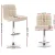 Artiss Set of 4 Bar Stools Beige PU Leather, Gas Lift Adjustable Height, Chrome Base, 360° Swivel, 150kg Capacity