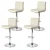 Artiss Set of 4 Bar Stools Beige PU Leather, Gas Lift Adjustable Height, Chrome Base, 360° Swivel, 150kg Capacity