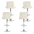 Artiss Set of 4 Bar Stools Beige PU Leather, Gas Lift Adjustable Height, Chrome Base, 360° Swivel, 150kg Capacity