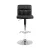 Artiss 2x Bar Stools Black PU Leather, Gas Lift, Chrome Finish, 360° Swivel, 68-81cm Adjustable Height, Chequeered Design