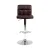Artiss 2x Bar Stools - Chocolate PU Leather, Adjustable Gas Lift, 360° Swivel, Chrome Finish, 68-81cm Seat Height