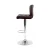 Artiss 2x Bar Stools - Chocolate PU Leather, Adjustable Gas Lift, 360° Swivel, Chrome Finish, 68-81cm Seat Height