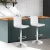Artiss 2x White PU Leather Bar Stools, Gas Lift, 360° Swivel, Chrome Finish, 68-81cm Height Adjustable, 150kg Capacity