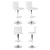 Artiss 4x Bar Stools White PU Leather, Gas Lift Adjustable, 360° Swivel, Chrome Base, Chequeered Backrest, 68-81cm Artiss 4x Bar Stools White PU Leather, Gas Lift Adjustable, 360° Swivel, Chrome Base, Chequeered Backrest, 68-81cm