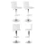 Artiss 4x Bar Stools White PU Leather, Gas Lift Adjustable, 360° Swivel, Chrome Base, Chequeered Backrest, 68-81cm Artiss 4x Bar Stools White PU Leather, Gas Lift Adjustable, 360° Swivel, Chrome Base, Chequeered Backrest, 68-81cm