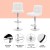 Artiss 4x Bar Stools White PU Leather, Gas Lift Adjustable, 360° Swivel, Chrome Base, Chequeered Backrest, 68-81cm Artiss 4x Bar Stools White PU Leather, Gas Lift Adjustable, 360° Swivel, Chrome Base, Chequeered Backrest, 68-81cm