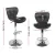 Artiss 2x Black Bar Stools - PU Leather, Chrome Base, Gas Lift, 88-108cm Height Adjustable, Set of 2 Premium Comfort