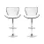 Artiss 2x White Bar Stools, Gas Lift PU Leather, Chrome Finish, 94-114cm Adjustable Height, Swivel Design, Steel Base