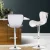 Artiss 2x White Bar Stools, Gas Lift PU Leather, Chrome Finish, 94-114cm Adjustable Height, Swivel Design, Steel Base
