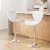 Artiss 2x White Bar Stools, Gas Lift PU Leather, Chrome Finish, 94-114cm Adjustable Height, Swivel Design, Steel Base