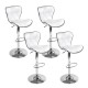 Artiss Set of 4 White Bar Stools Gas Lift Swivel PU Leather Seat Adjustable Height Chrome Steel Base Modern Artiss Set of 4 White Bar Stools Gas Lift Swivel PU Leather Seat Adjustable Height Chrome Steel Base Modern