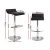 Artiss Sena 4x Bar Stools - Black PU Leather, Adjustable Gas Lift, 360° Swivel, Chrome Steel Base, Elegant Design
