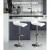 Artiss Sena 2x Adjustable Gas Lift Bar Stools in White - PU Leather, Chrome Finish, 360° Swivel, Scratch-Proof Base