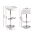 Artiss Sena 4x White Bar Stools - Adjustable Height PU Leather, 360° Swivel, Chrome Finish, Modern Kitchen Chairs