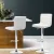 Artiss 2x White Bar Stools - Padded PU Leather, 360° Swivel, Adjustable Height, Chrome Finish, 150kg Capacity