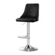 Artiss Black Leather Bar Stool, Bentwood Swivel, Adjustable 95-117cm, Anti-Slip, 150kg Capacity, Easy Assembly