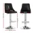 Artiss Bar Stools Set of 2 Black Leather Swivel Adjustable 95-117cm Bentwood Back Kitchen Counter Chairs