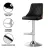 Artiss 4X Black Leather Bar Stools, Adjustable 95-117cm, Bentwood Backrest, Swivel, Anti-Slip, 150kg Capacity