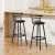 Artiss 2x Swivel Bar Stools - Black PU Leather, Curved Backrest, 360° Swivel, Steel Frame, 99cm Height, Set of