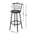 Artiss Set of 4 Swivel Bar Stools Black PU Leather Padded Seat 75cm Height Metal Frame for Kitchen or Bar