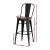 2x Artiss Metal Bar Stools with Wooden Seat, 76cm, Industrial Counter Chairs, Black & Walnut, Stackable, Set of 2