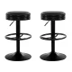 Artiss 2x Anton Bar Stools - Black PU Leather, Gas Lift, Swivel, Chrome Base, 59-81cm Height, Anti-Scratch Protector Artiss 2x Anton Bar Stools - Black PU Leather, Gas Lift, Swivel, Chrome Base, 59-81cm Height, Anti-Scratch Protector