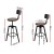 Artiss Bar Stools 2x Vintage Metal and Elm Wood Swivel Chairs, Adjustable Height 63.5–79.5cm, Black Frame Artiss Bar Stools 2x Vintage Metal and Elm Wood Swivel Chairs, Adjustable Height 63.5–79.5cm, Black Frame