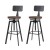 Artiss Bar Stools 2x Vintage Metal and Elm Wood Swivel Chairs, Adjustable Height 63.5–79.5cm, Black Frame Artiss Bar Stools 2x Vintage Metal and Elm Wood Swivel Chairs, Adjustable Height 63.5–79.5cm, Black Frame