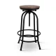 Artiss Adjustable Bar Stool - Elm Wood Seat, Steel Frame, Swivel Design, 70-90cm, Industrial Style, Anti-Slip Base Artiss Adjustable Bar Stool - Elm Wood Seat, Steel Frame, Swivel Design, 70-90cm, Industrial Style, Anti-Slip Base