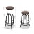 Artiss Adjustable Bar Stool - Elm Wood Seat, Steel Frame, Swivel Design, 70-90cm, Industrial Style, Anti-Slip Base Artiss Adjustable Bar Stool - Elm Wood Seat, Steel Frame, Swivel Design, 70-90cm, Industrial Style, Anti-Slip Base