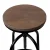 Artiss Adjustable Bar Stool - Elm Wood Seat, Steel Frame, Swivel Design, 70-90cm, Industrial Style, Anti-Slip Base