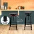 Artiss Adjustable Bar Stool - Elm Wood Seat, Steel Frame, Swivel Design, 70-90cm, Industrial Style, Anti-Slip Base