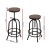 Artiss 4x Adjustable Bar Stools - Elm Wood Seat, Steel Frame, 70-90cm Height, Swivel Design, Industrial Vintage Style