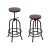 Artiss 4x Adjustable Bar Stools - Elm Wood Seat, Steel Frame, 70-90cm Height, Swivel Design, Industrial Vintage Style
