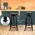 Artiss 4x Adjustable Bar Stools - Elm Wood Seat, Steel Frame, 70-90cm Height, Swivel Design, Industrial Vintage Style