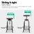 Artiss 4x Adjustable Bar Stools - Elm Wood Seat, Steel Frame, 70-90cm Height, Swivel Design, Industrial Vintage Style