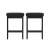 2x Artiss Metal Bar Stools Black PU Leather Seat, 66cm, Reinforced Steel Frame, Kitchen Counter Chairs Set