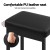 2x Artiss Metal Bar Stools Black PU Leather Seat, 66cm, Reinforced Steel Frame, Kitchen Counter Chairs Set