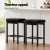 2x Artiss Metal Bar Stools Black PU Leather Seat, 66cm, Reinforced Steel Frame, Kitchen Counter Chairs Set