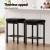 Artiss Set of 4 Metal Bar Stools with PU Leather Padded Seat, 66cm Height, Black, Reinforced Steel Frame Artiss Set of 4 Metal Bar Stools with PU Leather Padded Seat, 66cm Height, Black, Reinforced Steel Frame