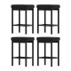 Artiss Set of 4 Metal Bar Stools with PU Leather Padded Seat, 66cm Height, Black, Reinforced Steel Frame Artiss Set of 4 Metal Bar Stools with PU Leather Padded Seat, 66cm Height, Black, Reinforced Steel Frame