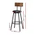 Artiss Set of 2 Industrial Bar Stools, 72cm Upholstered Seat, Steel Frame, Anti-Scratch, Black, Easy Assembly
